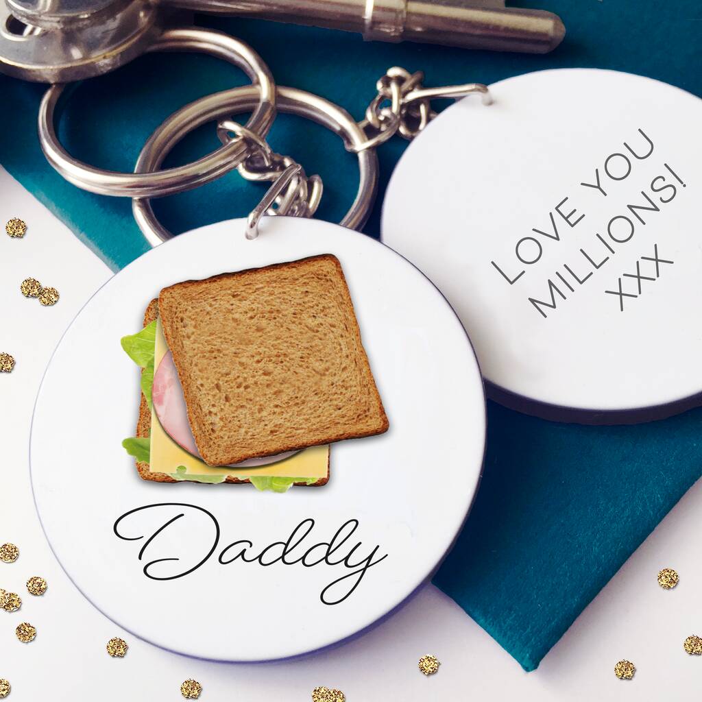 Image of Personalised Daddy Sandwich Keyring