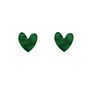Green Pearl Heart Stud Earrings, thumbnail 1 of 2