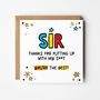 Cheeky Sir Or Miss Thank You Teacher Card, thumbnail 2 of 5