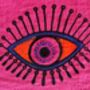 Pink Eye Organic Cotton Peshtemal Towel, thumbnail 4 of 6