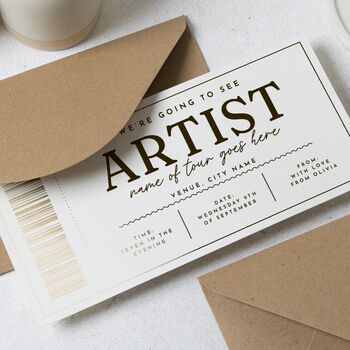 Concert Or Show Ticket Gift Voucher Scratch Reveal, 5 of 9