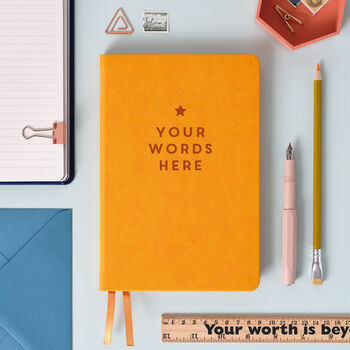 Your Own Words Block Text Personalised Notebook, 5 of 5