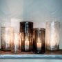 Cylinder C5 Candleholder Metal Chips Glass, thumbnail 1 of 5