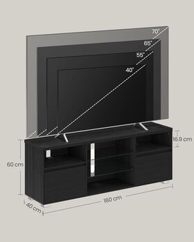 Tv Stand Cabinet With LED Lights 70 Inch Modern Tv Unit, 11 of 12