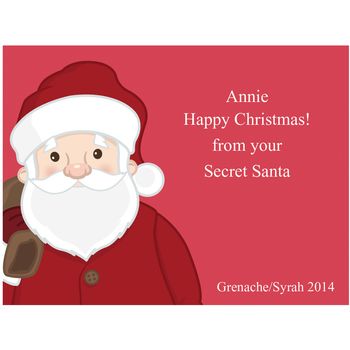 Secret Santa Personalised French Wine Gift, 2 of 5