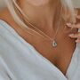 Silver Blue Topaz Necklace Aurelia, thumbnail 1 of 4