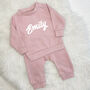 Baby And Kids Personalised Sweatshirt Jogger Set, thumbnail 3 of 7