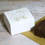 10 X Watercolour Eucalyptus Wedding Cake Favour Boxes, thumbnail 1 of 2