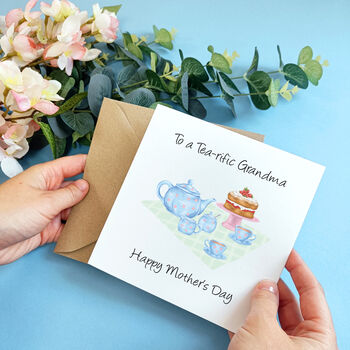Tea And Cake Personalised Mother's Day Card, 5 of 10