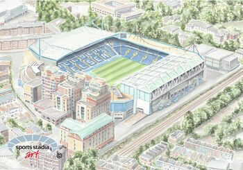 Chelsea Fc Stamford Bridge Study Two Stadium Print, 2 of 3