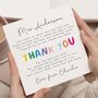 Teacher Thank You Rainbow Card From Child, thumbnail 1 of 7