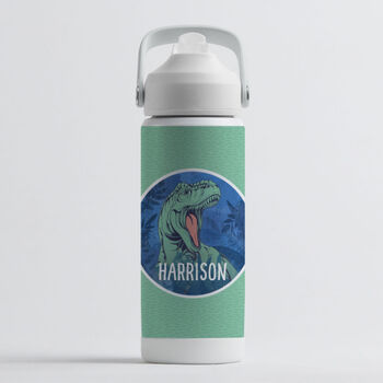 Personalised Dino Dude Design Kids Water Bottle, 4 of 6