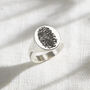 Chunky Oval Fingerprint Signet Ring, thumbnail 1 of 5