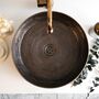 Hand Engraved Dark Copper Vessel Sink For Kitchen And Bathroom, 400 Mm Diameter, thumbnail 5 of 6