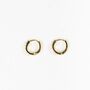 Asri Gold And Pearl Huggie Hoops Earring Set, thumbnail 6 of 6
