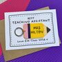 Best Teaching Assistant Pencil Keyring Card, thumbnail 1 of 3