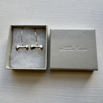 Sterling Silver Bow Earrings, 4 of 4