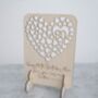 Personalised Wood Cut Out Heart Plaque, thumbnail 1 of 4