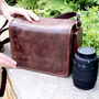 Personalised Vintage Leather Camera Bag, thumbnail 2 of 12