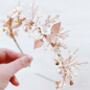 Nature Inspired Pink Bridal Headband, thumbnail 1 of 3