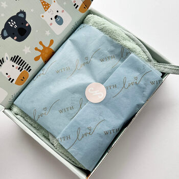 Personalised Baby Bunny Hooded Cotton Towel, 10 of 10