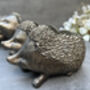Distressed Silver Hedgehog Planter Cute 33cm Plant Pot, thumbnail 9 of 12