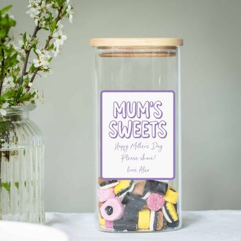 Personalised Glass Label Sweet Jar, 4 of 5