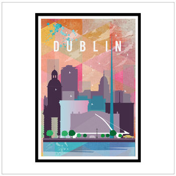 Dublin, Ireland Cityscape Art Print, 2 of 3