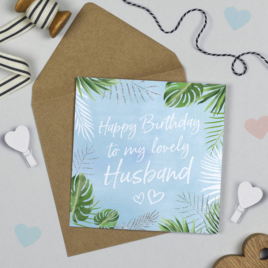 California 'Lovely Husband' Birthday Card