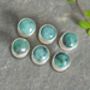 Emerald Sterling Silver Dress Shirt Studs, Set Of Six, thumbnail 1 of 3