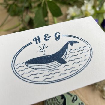 Personalised Monogram Stamp – Whale, 2 of 6