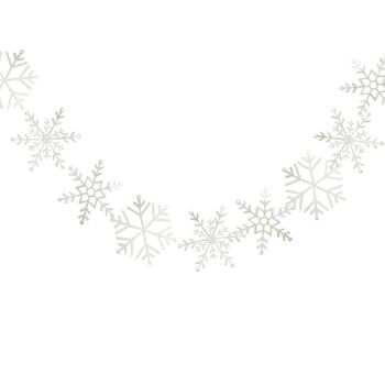 Glitter Snowflake Christmas Garland Decoration, 2 of 2