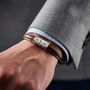 Personalised Anniversary Leather And Steel Men's Bracelet, thumbnail 2 of 7