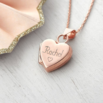 Personalised Gold Heart Locket, 2 of 10