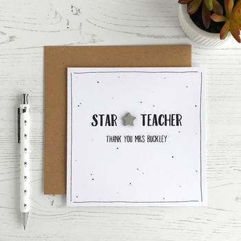 Star Teacher, Personalised Card, 2 of 5