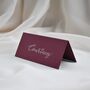 Personalised Calligraphy Burgundy Place Name Cards X 10, thumbnail 3 of 6