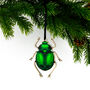 Green Beetle Wooden Hanging Decoration, thumbnail 1 of 5