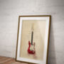 Electric Guitar Watercolour Style Print, thumbnail 2 of 3