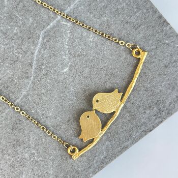 Love Birds Gold Plated Necklace, 3 of 3