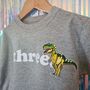 Boy's Birthday Age T Shirt Custom, Dinosaur, thumbnail 1 of 7