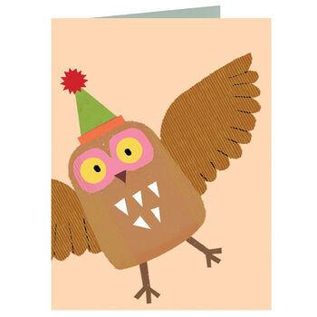 Mini Brown Owl Greetings Card, 2 of 4