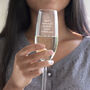 Birth Flower Crystal Champagne Glass, thumbnail 2 of 5