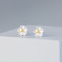 Sterling Silver Sakura Flower Stud Earrings, thumbnail 1 of 6