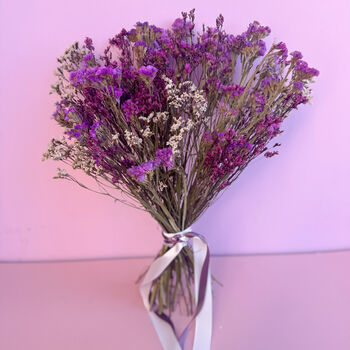 Purple Wildflower Arrangement With Statice, 3 of 11