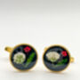 Cufflinks With Baby's Breath And Red Flowers, thumbnail 4 of 12