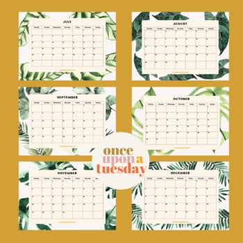 2023 Desk Calendar A5 | Tropical Greenery, 10 of 12