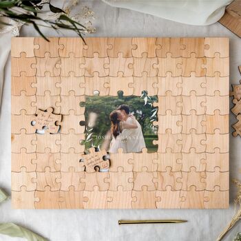 Personalised Photo Puzzle Wedding Guestbook Alternative, 4 of 11