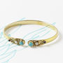 Sarisha Joy Turquoise Pearl Amethyst Adjustable Bangle, thumbnail 2 of 5