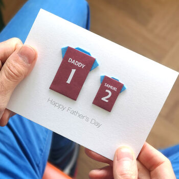 Personalised Football Team Shirts Card, 6 of 6
