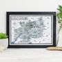 Map Of Gloucestershire Signed Print, thumbnail 1 of 3